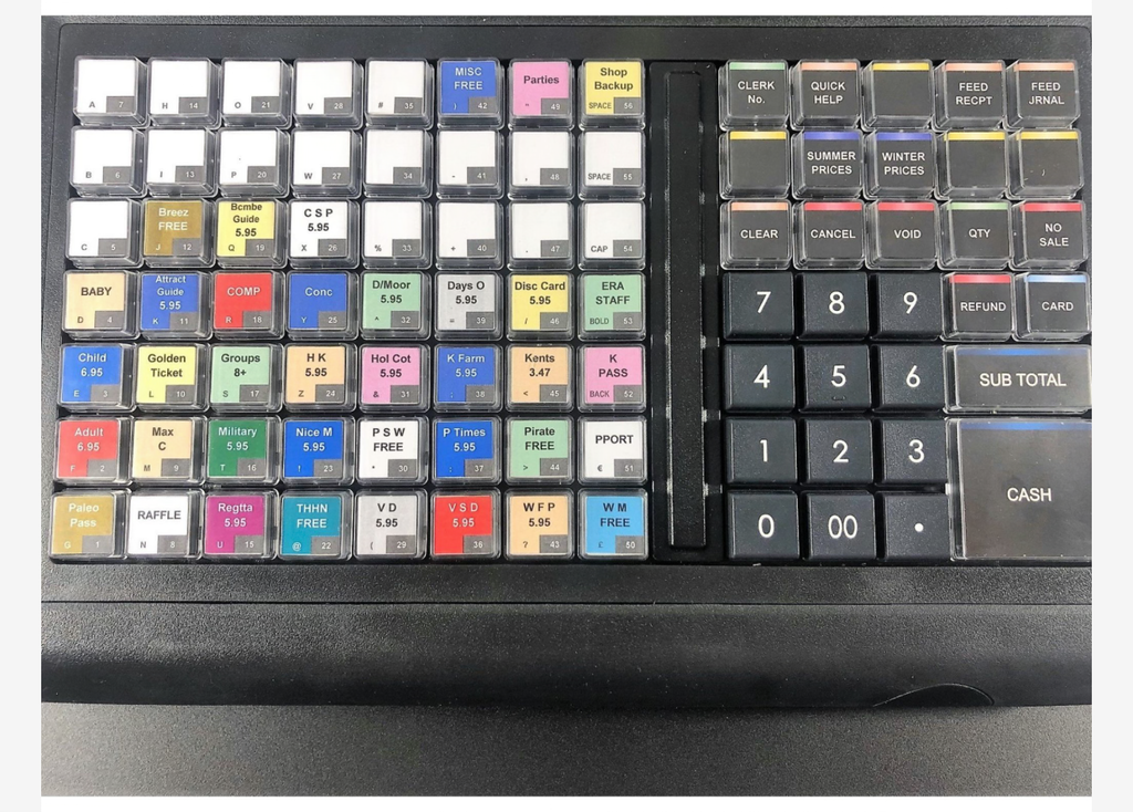 SAM4S ER945 Cash Register.      Raised Keyboard.Twin Station Printer
