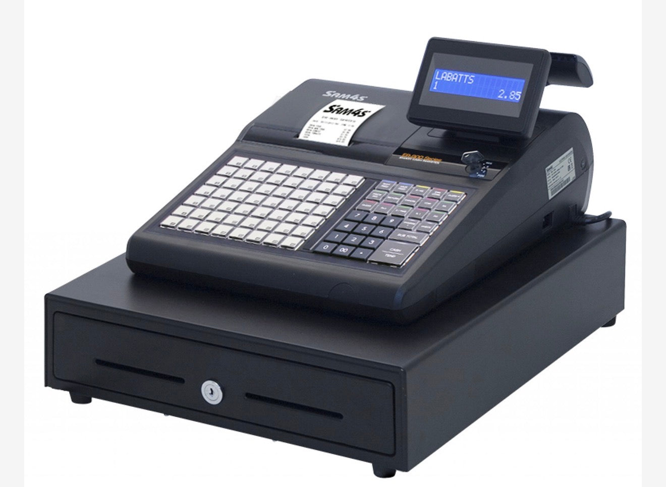 SAM4S ER945 Cash Register.      Raised Keyboard.Twin Station Printer