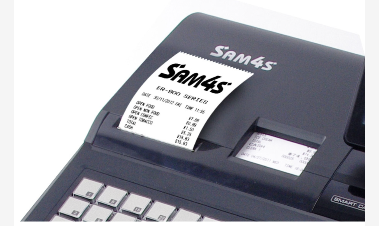 SAM4S ER940 Cash Register.           Flat Keyboard.Twin Station Printer
